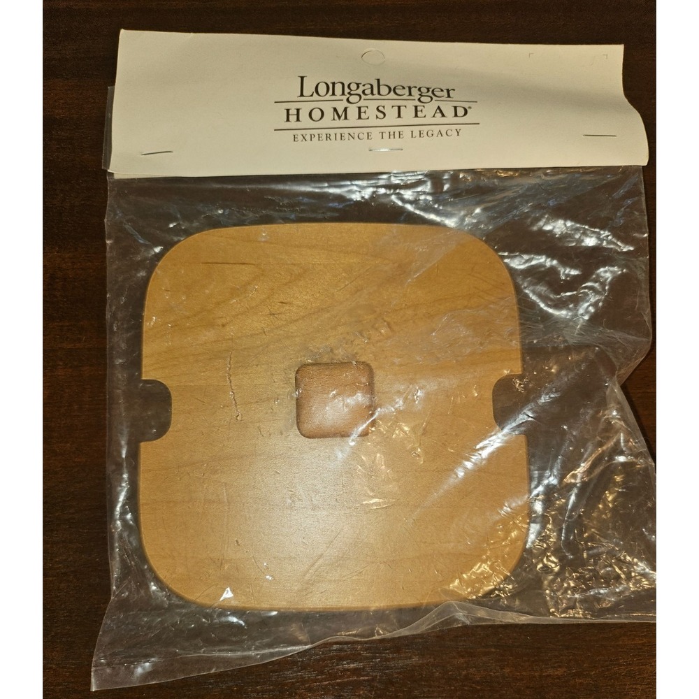 Longaberger Coaster Tote Tarragon WoodCrafts Lid - Warm Brown NEW